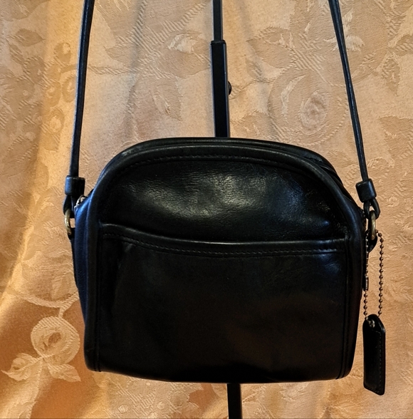 Coach Handbags - Coach Vintage Abbie Black Leather Crossbody Bag 9017